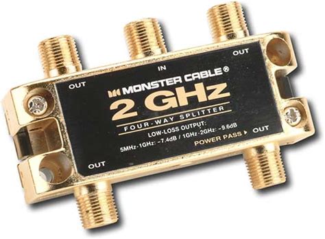 Best Buy: Monster 4-Way Coax Splitter U2 3RF