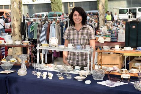 Woman at a Flea Market Shop Stock Photo - Image of jaffa, color: 156558542