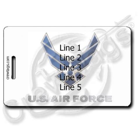 CUSTOM PHOTO: AIR FORCE LOGO LUGGAGE TAG