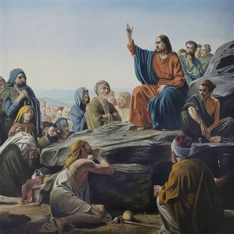 Sermon on the Mount Painting in 2022 | Painting, Realism art, Art painting oil