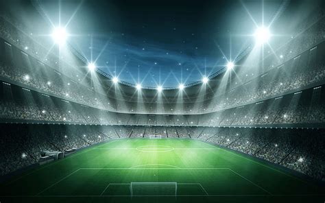 Soccer Stadium Lights Background