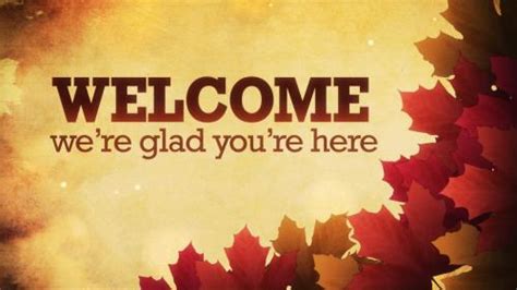 Fall Welcome Images For Church