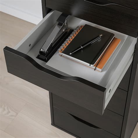 ALEX drawer unit with 9 drawers, black-brown, 141/8x455/8" - IKEA