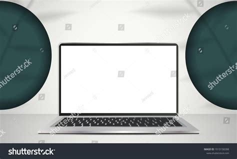 Laptop White Screen Light Studio White Stock Vector (Royalty Free ...