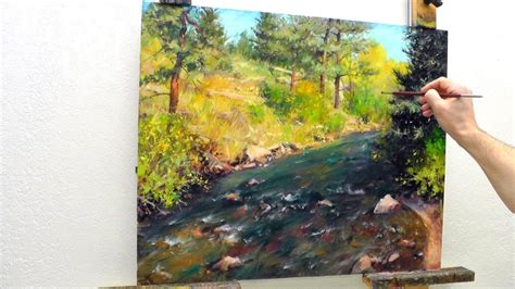 How to Paint an Estes Park River and Trees in 9 Steps | Master Oil Painting