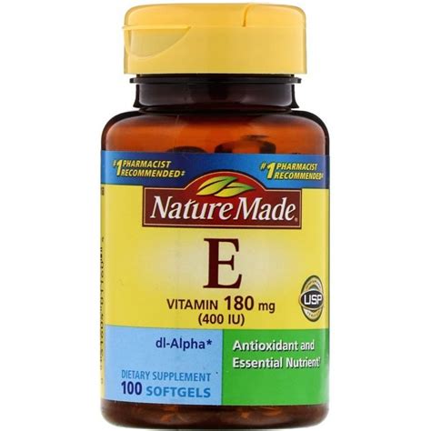 Nature Made, Vitamin E, 400 IU, 100 Liquid Softgels | By iHerb