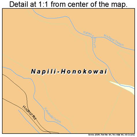 Napili-Honokowai Hawaii Street Map 1554100