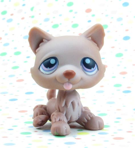 Littlest Pet Shop #39 Brown husky Dog ~ LPS Winter Puppy