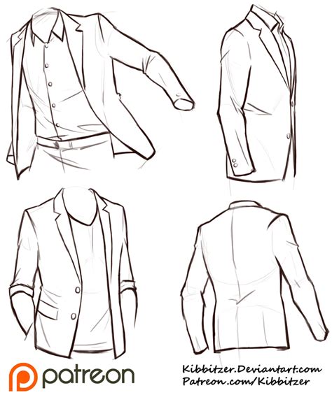 Browse Art | Drawing clothes, Jacket reference, How to draw a suit