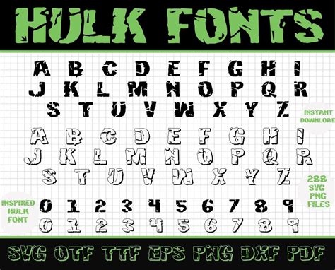 Hulk Font Svg Hulk Font Hulk Hulk Svg Hulk Alphabet Svg - Etsy