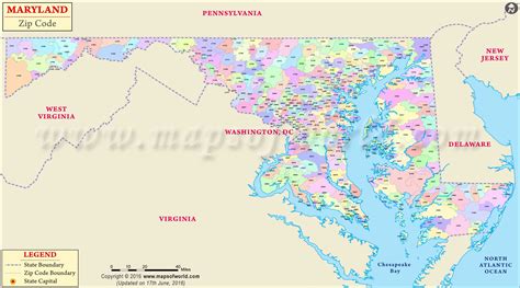 Zip Code Map Maryland Usa