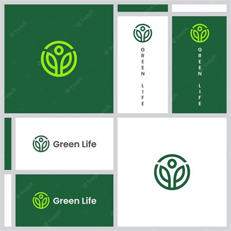 Premium Vector | Green life circle logo