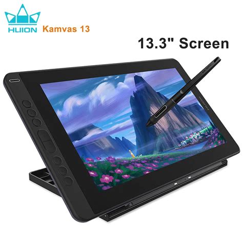 Huion Kamvas 13 Black Graphic Drawing Tablet Monitor Full Lamination Drawing Monitor Gamut 120 ...