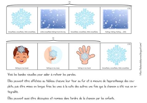 La maternelle de Laurène: Paroles Snowflake