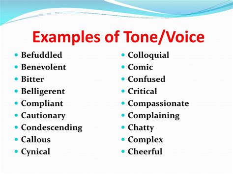 PPT - Tone/Voice PowerPoint Presentation, free download - ID:1360751