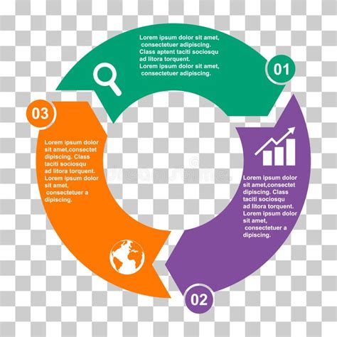 Chart Infographic Business Template Icon, Pie Circle Diagram ...