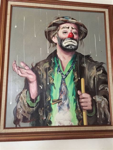Limited Edition Oil On Canvas Clown Painting Of Emmett Kelly Jr By ...