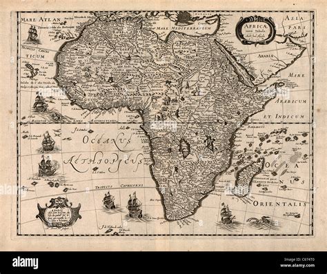 Africae nova tabula, 1640 Map of Africa - Vintage Antiquarian Map by ...