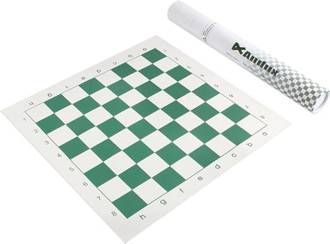 Andux Chess Game Rollable Green 42×42cm Chessboard Credence XQQP-01
