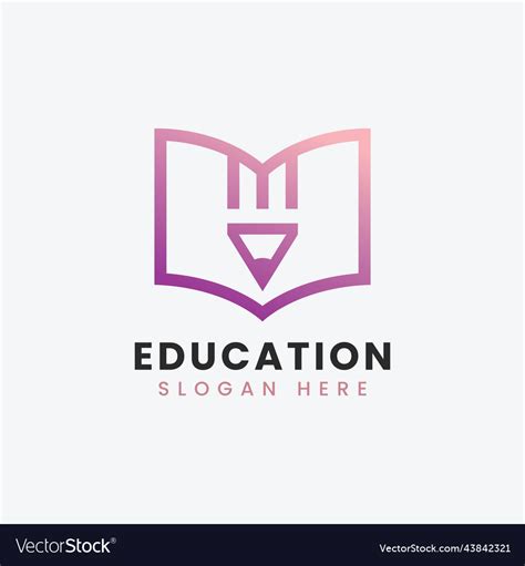 Modern teach learn educational logo design Vector Image