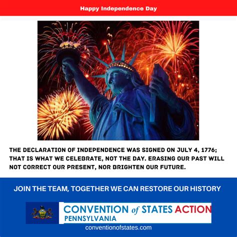 This Independence Day do more that light fireworks and have a picnic, rekindle the "Spirit of 76 ...