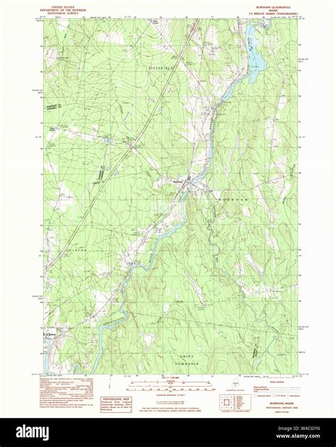 Maine USGS Historical Map Burnham 104987 1982 24000 Restoration Stock ...