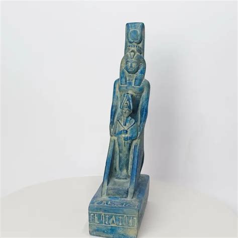 ANCIENT EGYPTIAN ANTIQUE Goddess ISIS Statue With OSIRIS - PicClick