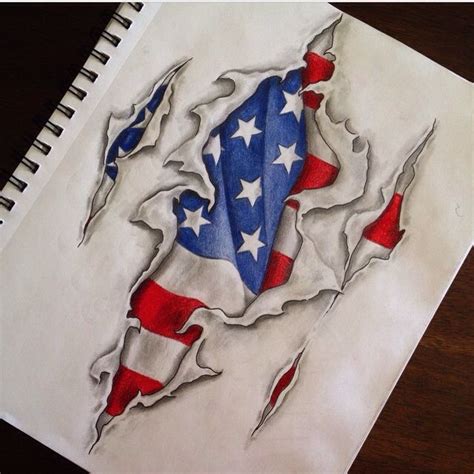 33+ Ripped Skin American Flag Tattoo - HatemJaimie