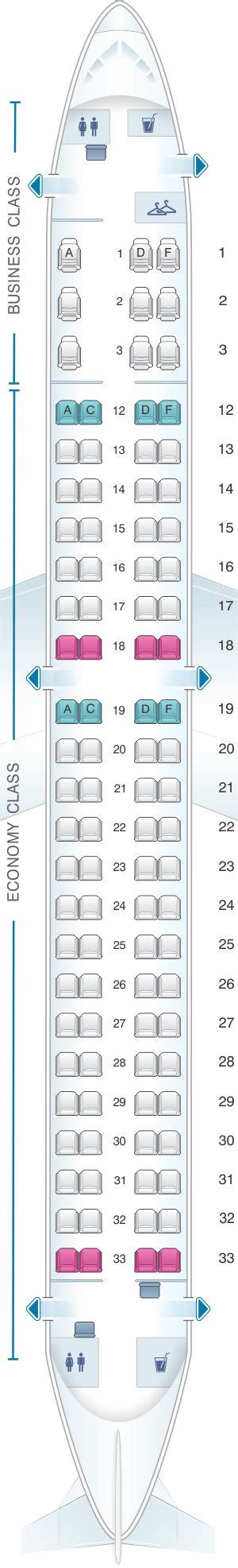 Seat Map Air Canada Embraer E190