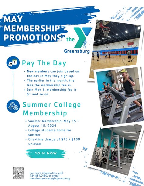 May Membership Promotions - YMCA of Greensburg, PA | YOUTH DEVELOPMENT ...