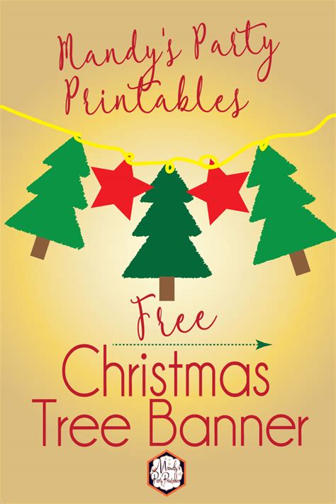 Free Christmas Tree Banner - Mandy's Party Printables