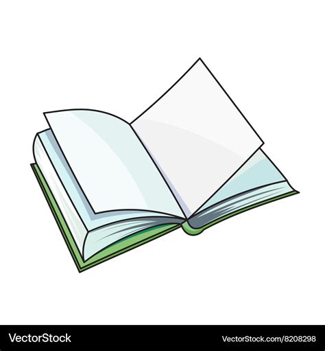 Open book on white background Royalty Free Vector Image