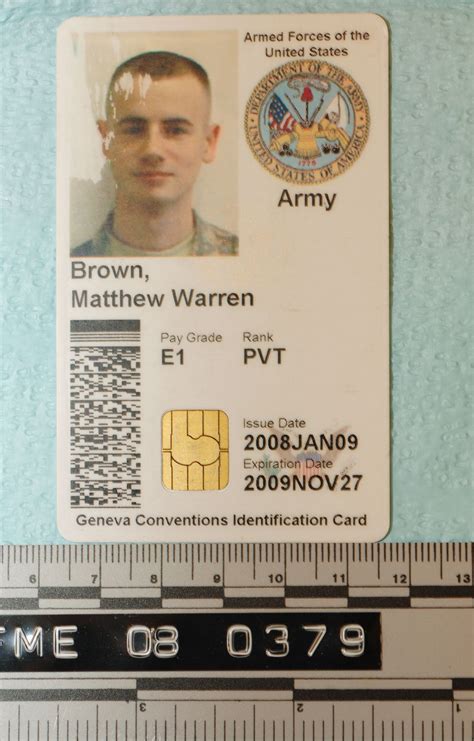 Us Military Id Card Sample