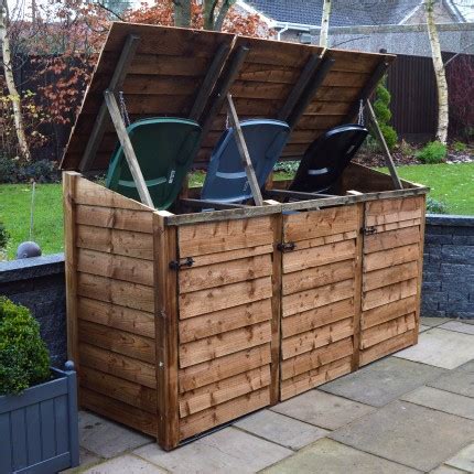 Morcott triple wheelie bin storage unit - Rutland County Garden Furniture