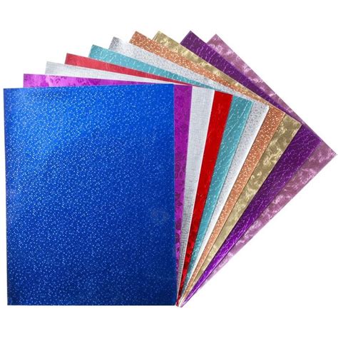 Hygloss Metallic Foil Paper, 10 x 13 Inches, Assorted Colors, Pack of 25 Sheets | Foil paper ...