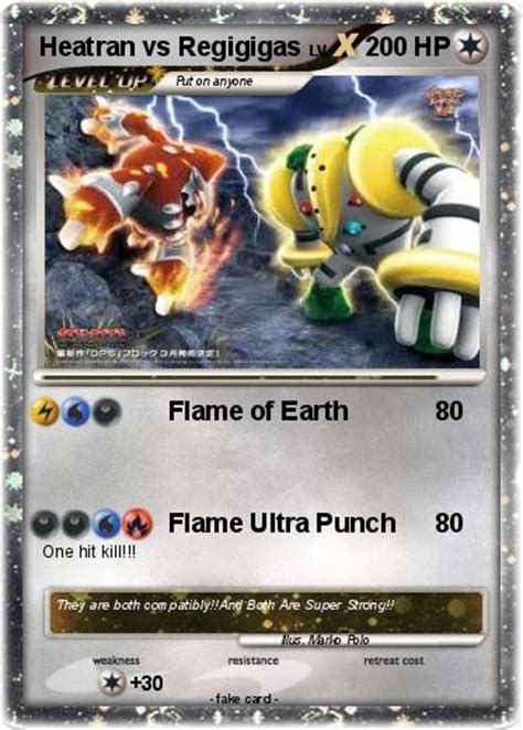 Pokémon Heatran vs Regigigas 10 10 - Flame of Earth - My Pokemon Card