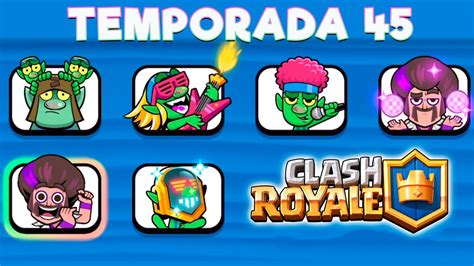 EMOTES TEMPORADA 45 DÓNDE SE CONSIGUEN!!! Clash Royale Sergio1722 - YouTube