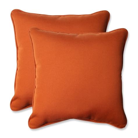 Pillow Perfect Burnt Orange Outdoor Cinnabar Corded Throw Pillow (Set of 2) - Free Shipping ...