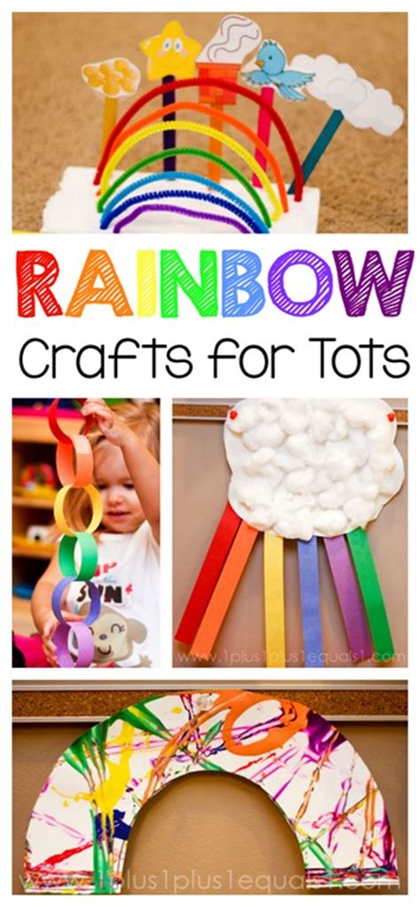 Rainbow Crafts for Tots and Preschoolers - 1+1+1=1