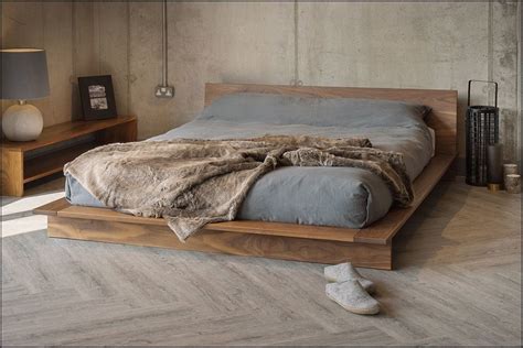 bed frame close to floor | Platform bed designs, Floor bed frame, Low bed frame