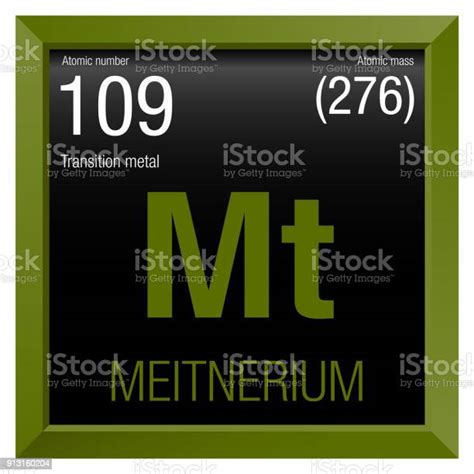 Meitnerium Symbol Element Number 109 Of The Periodic Table Of The ...