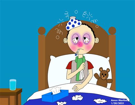 Day 23: Sick by ArtisticAmos on DeviantArt