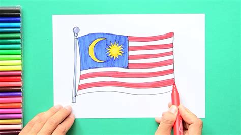 lukisan bendera malaysia berkibar - Julia Welch