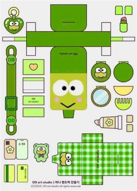 Keroppi💗 | Manualidades económicas, Casitas para armar, Artesanías de ...