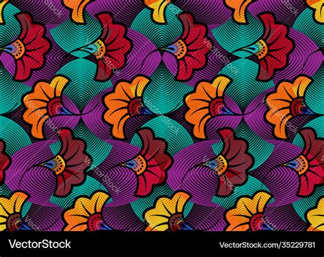 Purple Flower Pattern Fabric