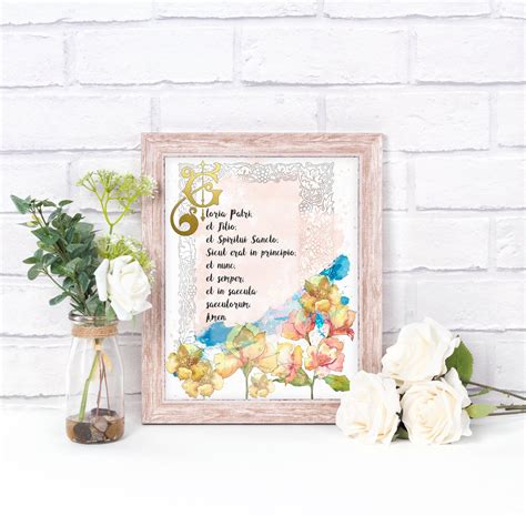 Gloria Prayer Printable, Devotional Catholic Wall Art ...