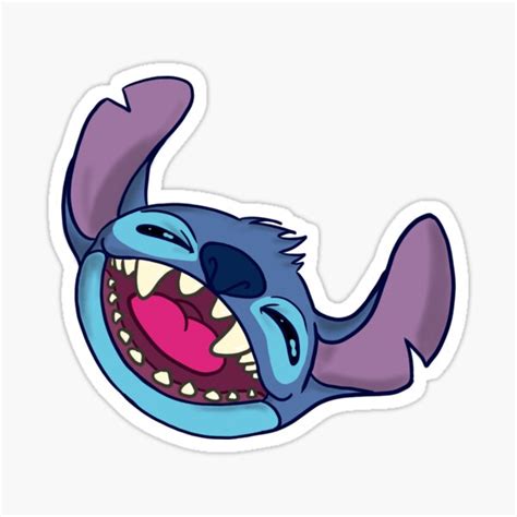 "Laughing Stitch" Sticker for Sale by BeyondFluke | Redbubble