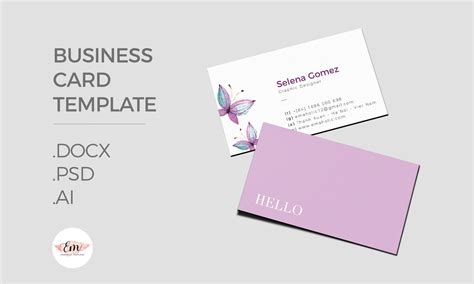 Elegant business card template By Emaholic Templates | TheHungryJPEG