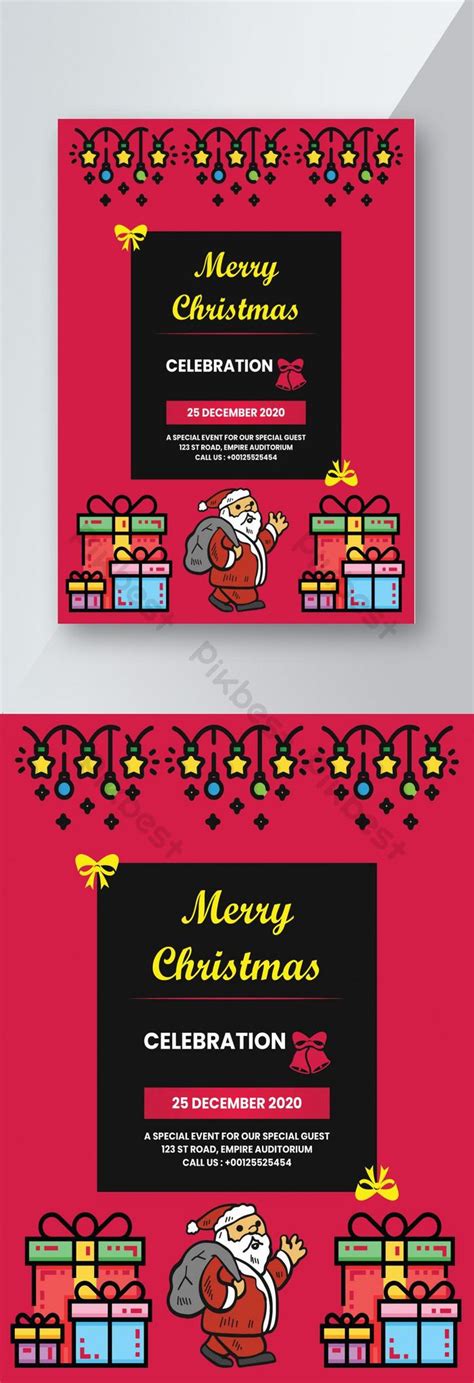 Merry Christmas Flyer Design Template | AI Free Download - Pikbest