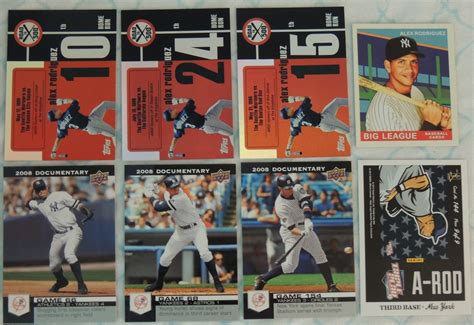 ALEX RODRIGUEZ Lot of 24 Baseball Cards FREE SHIPPING Inserts New York Yankees Texas Rangers Topps